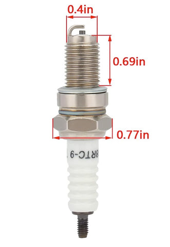 Hipa 4pcs 4929 stk Spark Plug for D8RTC-9 RA6HC RA6YC 4096 XR4DC ky R121XLS B14YC BR12YC-9 RA6YC 4929 5083 98069-58916 stk 5083 For TORCH Honda Yamaha KTM Ducati Suzuki TRX300 TRX300FW