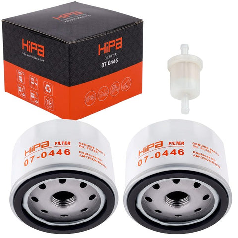 Hipa (Pack of 2 ) 49065-7007 Oil Filter Filter for Kawasaki FX600V FR691V FR730V FR651V FR541V FR600V FX600V FS730 FX600v FS451V FS481V FS691V FS651V 4 Cycle Engine # 07-0446
