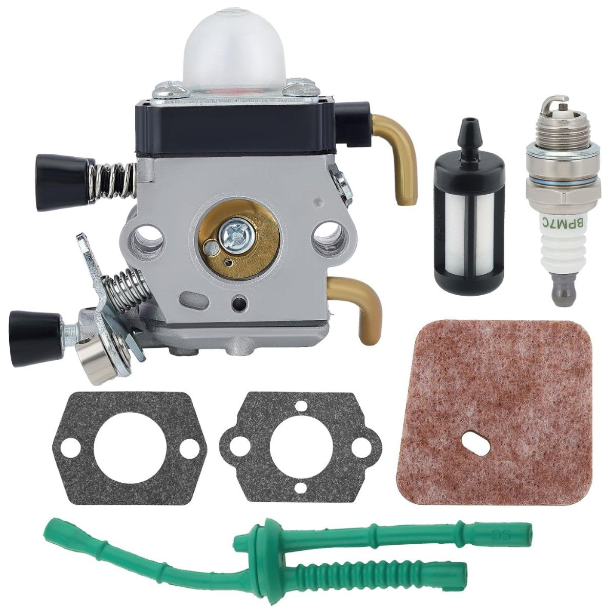 Hipa C1Q-S63 Carburetor Kit for Stihl FS55R FS 55 R 55RC FS38 FS45 FS46 FS80 FS85 FS80R FS85R FC85 String Trimmer Brushcutter # 4137-120-0606