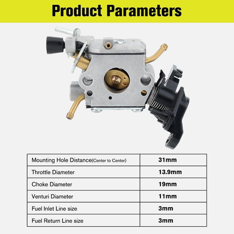 Hipa Carburetor Kit for Jonsered CS2245 CS2245S CS2250S Chainsaw # Replace Zama C1M-EL37B 544 14 82-01