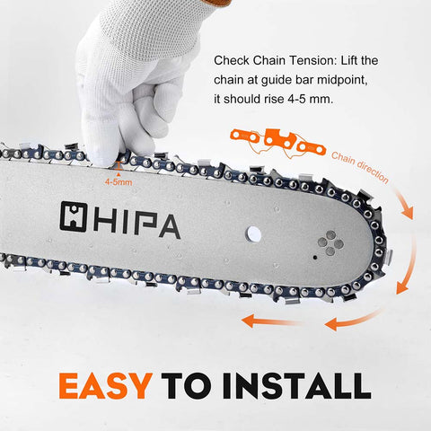 Hipa 20 Inch Full Chisel Chain 3/8 Pitch .050 Gauge 72 DL For Stihl MS261 MS271 MS291 MS311 Husqvarna 562xp 372xp 455 460 rancher Chainsaw # 72EXL072G