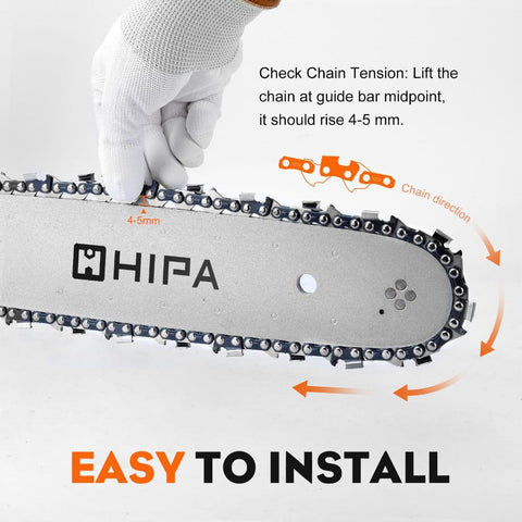 Hipa 20 Inch Full Chisel Chain 3/8 Pitch .050 Gauge 72DL for Stihl MS391 MS311 038 041 Poulan Pro PP4818 PP5020AV Chainsaw Replace 72DPX072G 72LPX072G