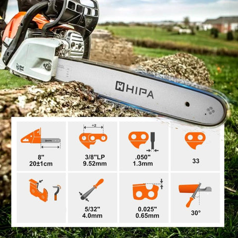 Hipa 20 Inch Full Chisel Chain 3/8 Pitch .050 Gauge 72DL for Stihl MS391 MS311 038 041 Poulan Pro PP4818 PP5020AV Chainsaw Replace 72DPX072G 72LPX072G