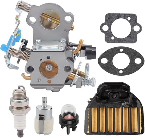 455 Rancher Carburetor for Husqvarna 455 Rancher Parts 460 455E 461 Rancher Gas Chainsaw Replaces WTA-29 with 537255701 Air Filter All In One Kit