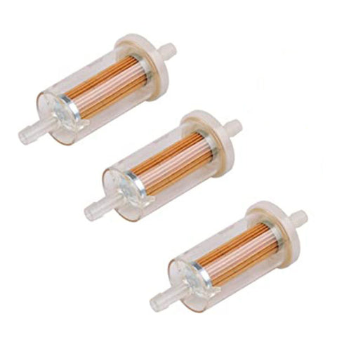 3-Pack Fuel Filter 1/4 695666 691035 for John Deer D105 D110 D120 D125 L105 L108 L111 L120 L118 LA120 LA130 LA125 LA115 LA105 MTD Troy Bilt Lawn Mower Tractor