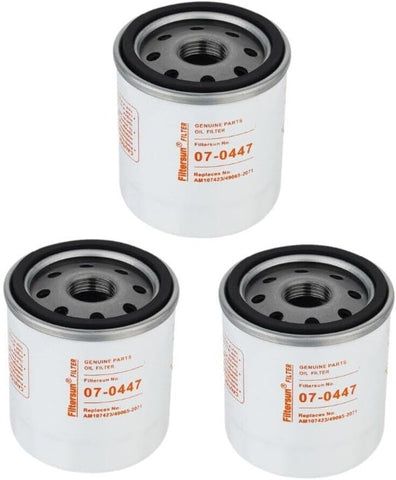 Hipa Oil Filter for 49065-2071 49065-2078 AM107423 AM101001 AM101054 BS 692513 820314 499532 70185 300314 070185 070185GS JX75 JX85 Lawnmower (3 Pack)