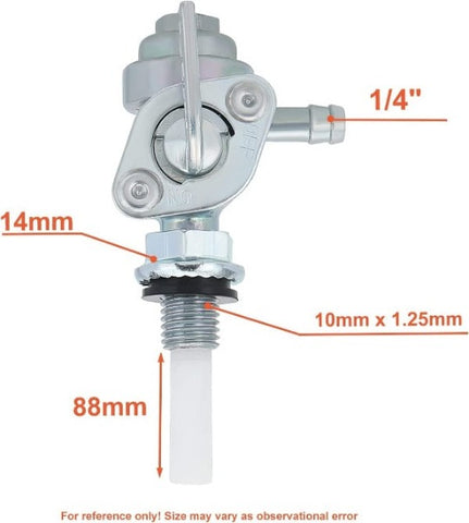 Hipa 28-1783-V Fuel Shut Off Valve for Fuel Tank Tap 1/4 Hose For Honda GX160 GX200 2-4KW 168F 5.5hp 6.5hp 196CC EM1600X EM1800X EB2200X EM2200X Generator