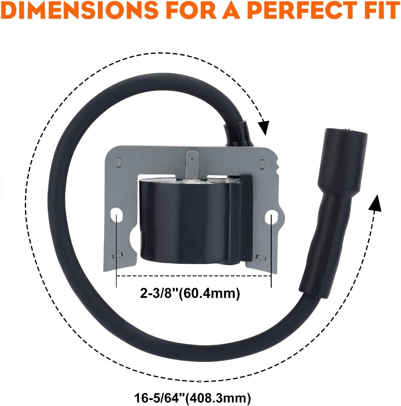 Hipa 12-584-02 Ignition Coil for Kohler CH11 CH11T CH11GT CH12.5 CH13 CH14 CH15 CV11 CV14 CV12.5 CV13 CV13T Engine Mower Replace 1258405-S