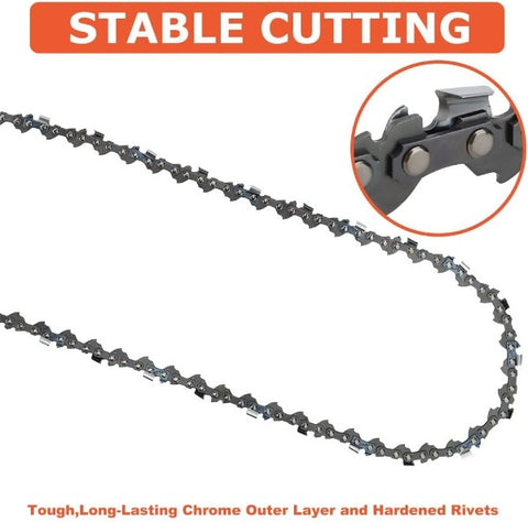 Hipa 8 Inch Chain 3/8 LP .050 Gauge 33 DL for S33 Sun Joe SWJ800E SWJ802E SWJ806E Harbor Freight Portland 62896 68862 Remington Electric Pole Saw