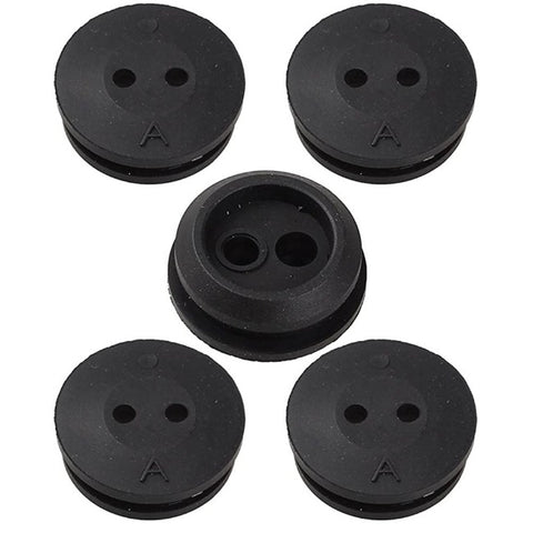 Hipa 2-Hole 19mm 3/4-inch Tank Hole Rubber Grommet for I.D x O.D: 3mm x5mm (Approx. 1/8" x 3/16") Fuel Lines fit Generator Lawn Mower Pressure Washer