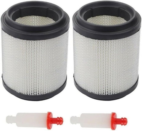 Hipa 7080369 Air Filter For Polaris ATV 350L 400L, Big boss 250 4X4, 300 4x6 with Fuel Filters (2 PACK)