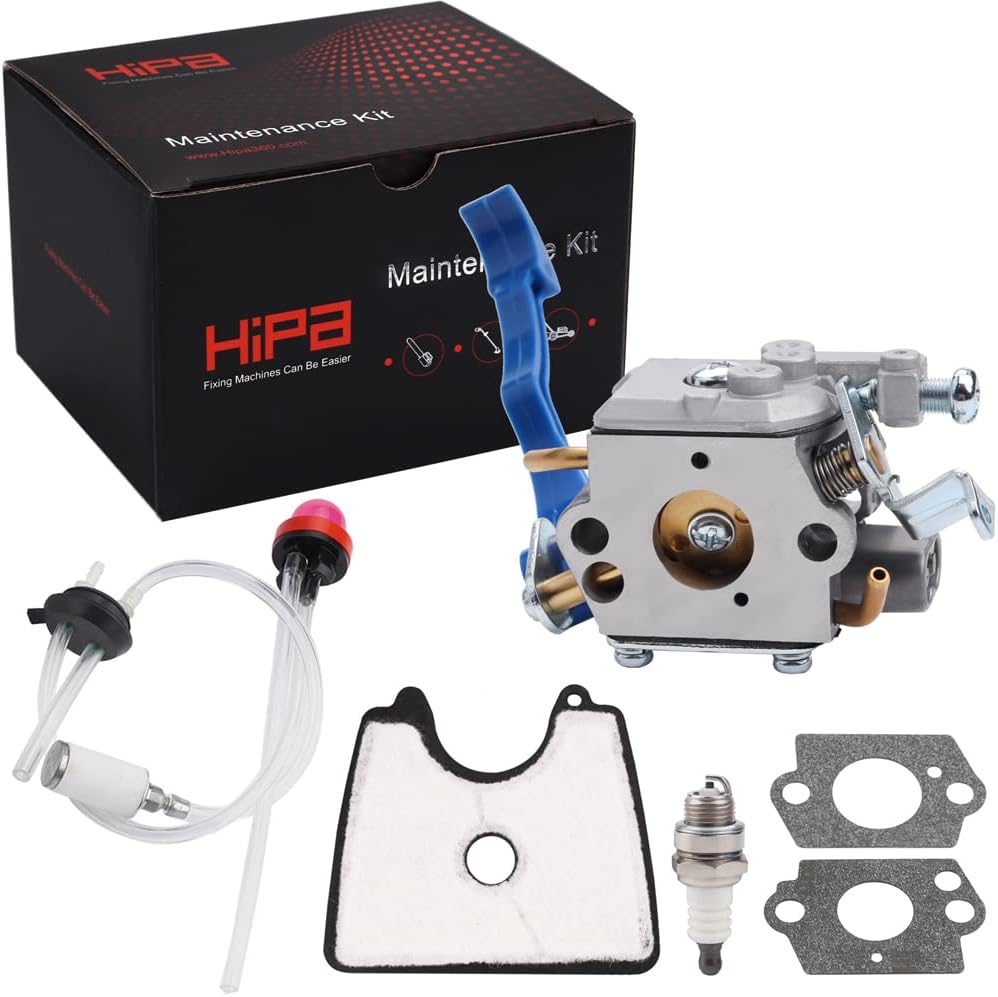 Hipa Carburetor Kit for Husqvarna 125B 125BVX 125BX 28CC 170-MPH 470-CFM Leaf Blower Replaces 545081811 545112101 581798001