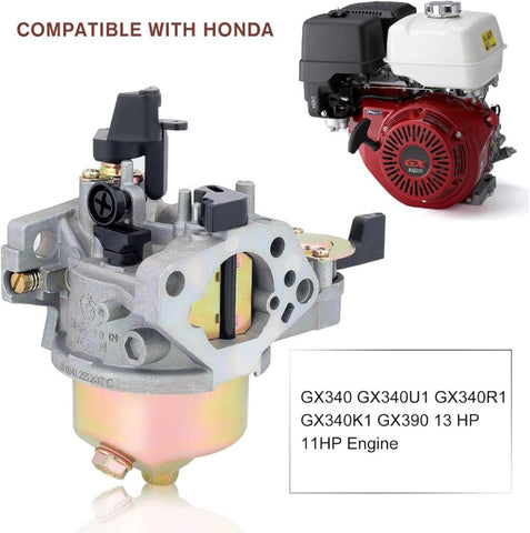 Hipa Carburetor Kit for Honda GX390 13HP GX340 11HP GX360 GX340U1 GX340R1 GX340K1 Engine Generator Lawn Mower # 16100-ZE3-V01 16100-ZF6-V00