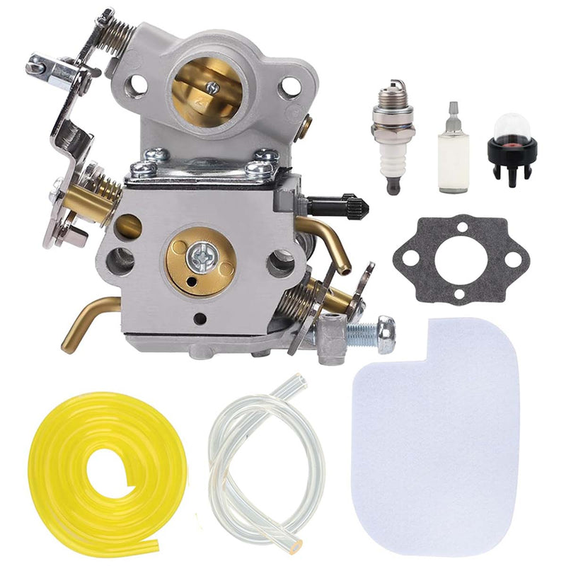 Hipa C1M-W26C Carburetor Kit for Poulan Pro P3314 PP4218 PP4018 PP3816 PPB3416 PP3516 PP3416 42cc Chainsaw # 545070601 530035590 W 530057925 AirFilter