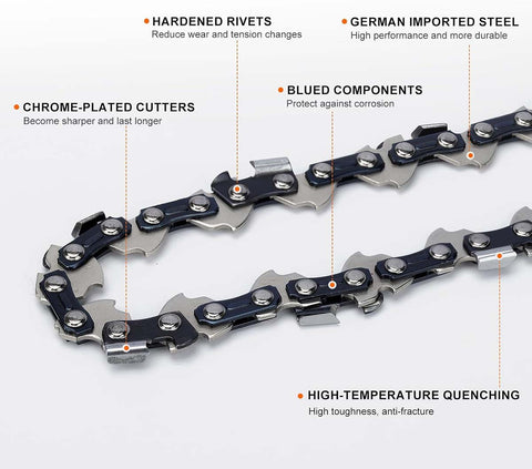 Hipa 3/8 Pitch .058 84 DL Full Skip 24 inch Saw Chain For Echo Husqvarna 55 65 66 455 455e 460 Rancher 372xp 576xp 262XP 362 362XP Chainsaw