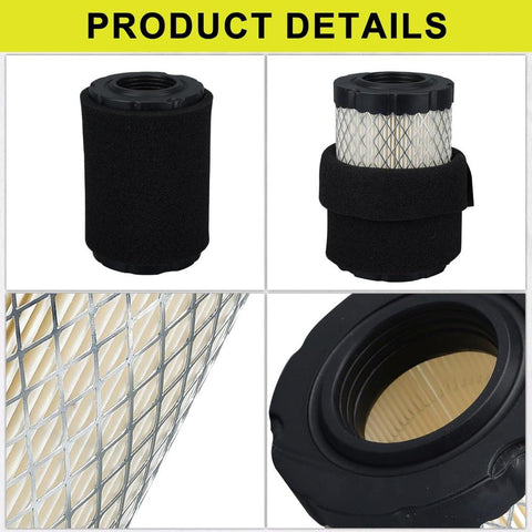 Hipa 2 Pack 796031 Air Filter for Briggs and Stratton Husqvarna 591334 59420 590825 797704 John Deere D100 D110 D125 D130 D140 Lawn Mower