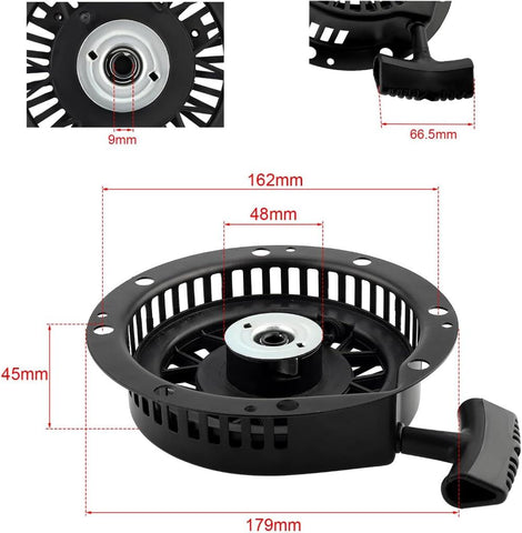 Hipa 590748 590788 Recoil Pull Starter for Tecumseh OHH50 OHH60 OHH65 HM80 HM90 HM100 H318XA LH358EA 5-10HP 4 Cycle Engine for 590736 590746 590749