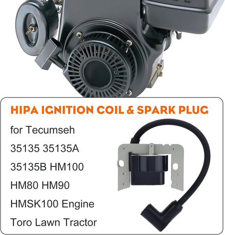 Hipa Solid State Ignition Coil Replace for Tecumseh 35135 35135A 35135B HMSK80 HMSK85 HMSK90 HMSK100 8hp 9hp 10hp Engine