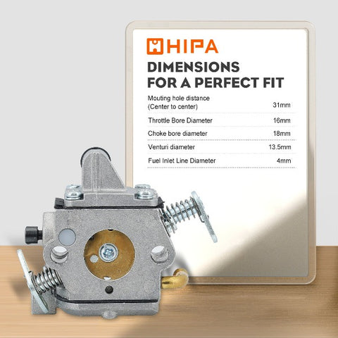 Hipa Carburetor Size for STIHL MS 170 180 017 018 Gas Chainsaw