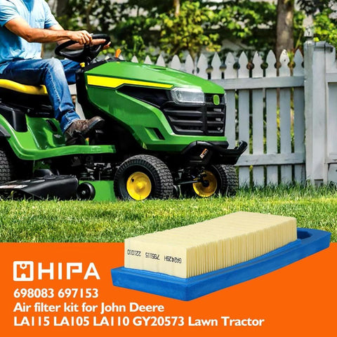 Hipa Air Filter Cleaner For Briggs & Stratton 594593 698083 697634 791858 697153 795115 GY20573 John Deere LA100 LA105 LA110 LA115 X110 Z225 Mower