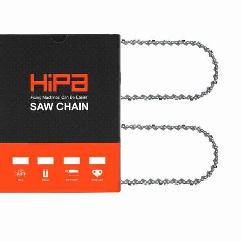 Hipa 16 Inch Chain 3/8 LP .050 58 DL For S58 Poulan 2150 2075 1975 1950 Remington M30016AS M35016AS RM1630A Wen 1100 1200 1400 Chainsaw