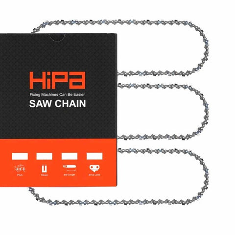 Hipa 16 Inch Chain 3/8 LP .050 58 DL For S58 Poulan 2150 2075 1975 1950 Remington M30016AS M35016AS RM1630A Wen 1100 1200 1400 Chainsaw