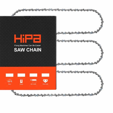 Hipa 18 Inch Chain 3/8 LP .050 64 DL For S64 John Deere J3816 CS56 Homelite 240 200 245 Chainsaw #91PX064 H37-64 63PM364E