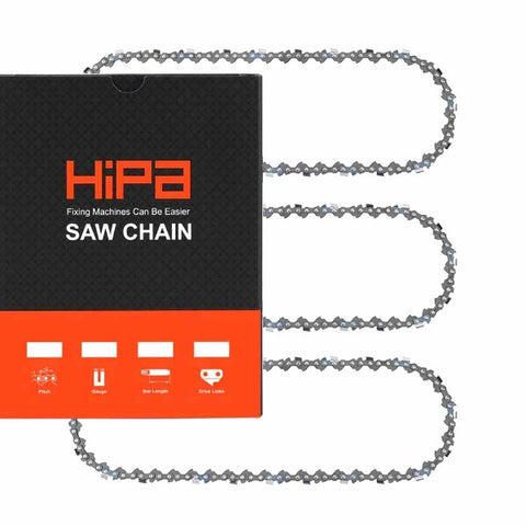 Hipa S49 14 Inch Chain 3/8 LP .050 49DL For #91VXL049G Mcculloch Mac 3200 3214 3216 3516 Poulan PLN1514 Echo PPT-265 Cutting Chainsaw (3 Piece)