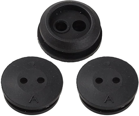 Hipa (Pack of 5) 2-Hole 19mm 3/4-inch Tank Hole Rubber Grommet for I.D x O.D: 3mm x5mm (Approx. 1/8" x 3/16") Fuel Lines fit Generator Lawn Mower Pressure Washer