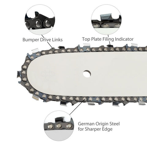 Hipa 18 Inch MS250 Full Chisel Chains .325 Picth .063 Gauge 68 DL For Stihl MS250C MS251 MC251C MS230 MS210 025 023 021 Chainsaw # 26RM3-68