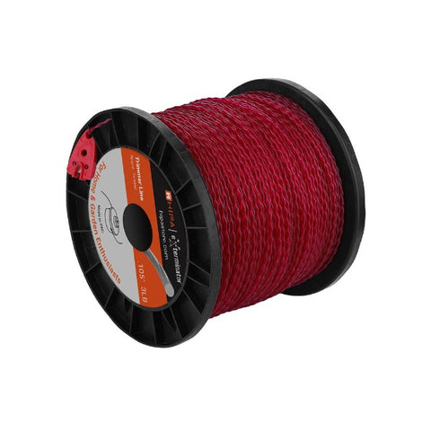 Hipa 3 Pounds Twist 105 Inch 2.7 mm String Trimmer Line Red Commercial, Heavy Duty, Grass String Spool Universal Brushcutter Wire Trimmers Yard