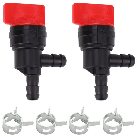 Hipa (Pack of 2) 1/4 inch 90 Degree Fuel Shut Off Valve for Tecumseh 35857 BS 698181 494539 697944 Engine