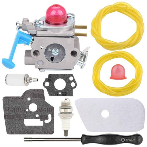 Hipa C1Q-W38 Carburetor Kit For Husqvarna 28cc 128L 128LD 128LDX 128RJ 125L 125R 125LDX Weedeater Trimmer Replaces 545081848 545081850 With Adjusting Tool