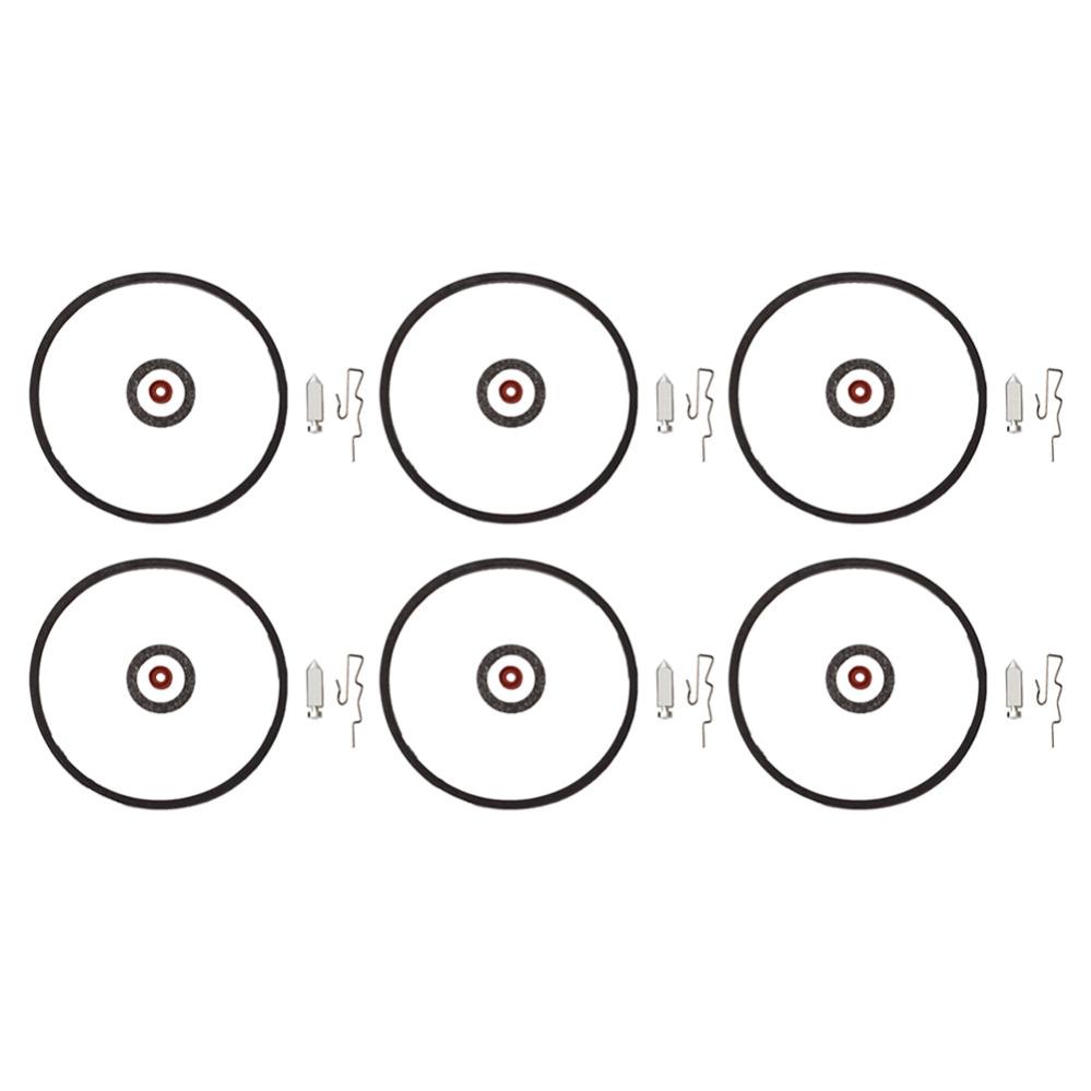 Hipa 6-pack Needle and Seat Carburetor Rebuild Kit for Tecumseh 631021 631021B 631021A V40 V50 V60 VM80 H30 VM100 HMSK HSSK LEV LH LV OH195 OHH OHM120 OVRM120 Engine
