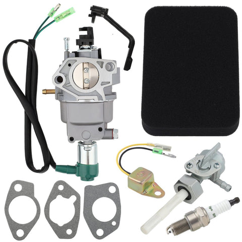 Hipa Manual Choke Carburetor Kit/ Solenoid for Honda GX340 GX390 Generator