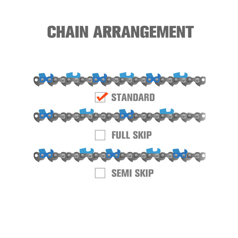 Hipa 16 Inch Standard Chain 3/8 .050 60 DL For Oregon D60 Husqvarna 55 455 Echo CS-590 CS 600P CS-620P CS-680 Chainsaw