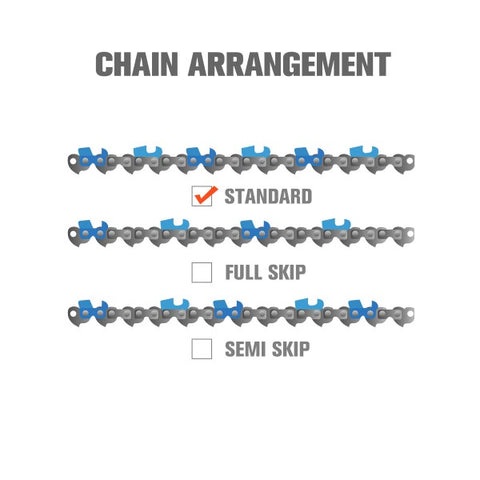 Hipa 20 Inch Full Chisel Chain 3/8 Pitch .050 Gauge 72 DL For Oregon D72 Husqvarna 455 Rancher 55 450 460 Stihl MS290 029 MS260 024 Chainsaw # 33RS3-72